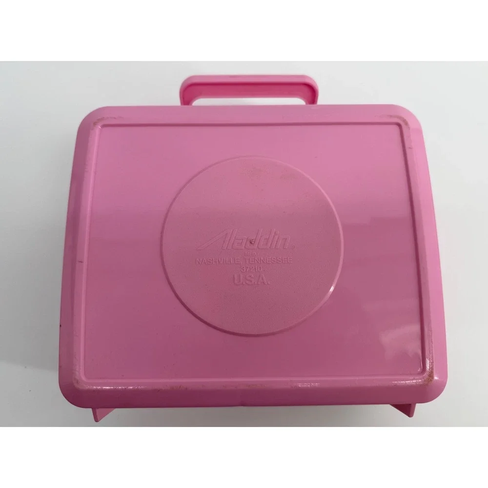 Vintage 1990 Cabbage Patch Kids Lunch Box Aladdin Pink Plastic Kidcore Retro Y2K